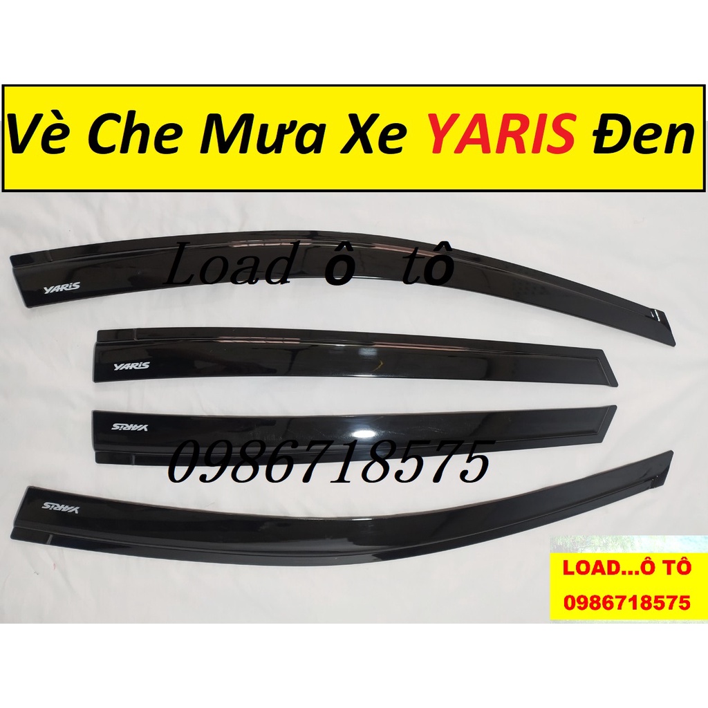 Vè Che Mưa Đen Toyota Yaris 2023-2019 Mẫu Vè Đen Dày Thái Cao Cấp