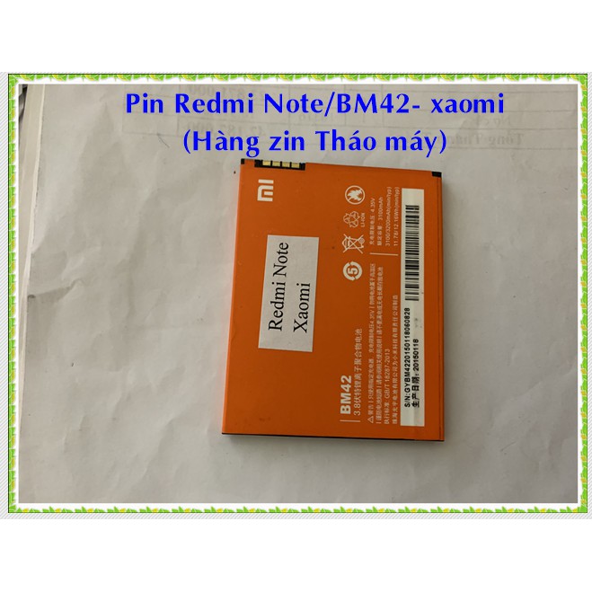 [Mã ELORDER5 giảm 10K đơn 20K] Pin redmi Note -BM42 Xaomi (hàng cũ Tháo máy)