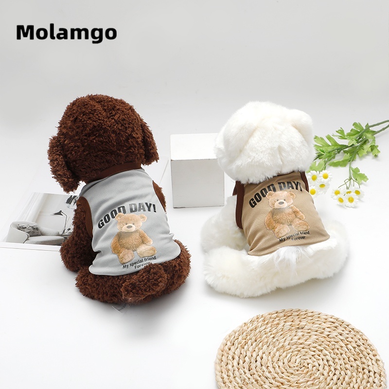 Áo Thun Cotton In Hình Gấu Teddy Dễ Thương Dành Cho Thú Cưng Size XS-XXL