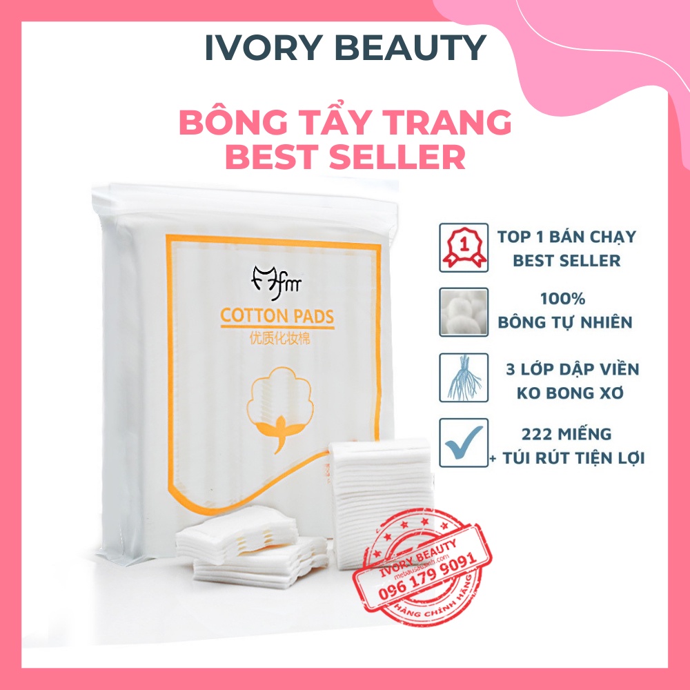 Bông tẩy trang 222 miếng Lameila BTT222 và các dòng bông tẩy trang cotton pads