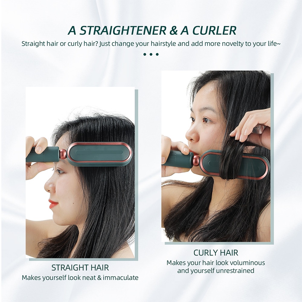 Lược chải tóc thẳng và uốn xoăn FOREVERLILY hoạt động điện nhanh chóng không làm hỏng tóc tiện lợi