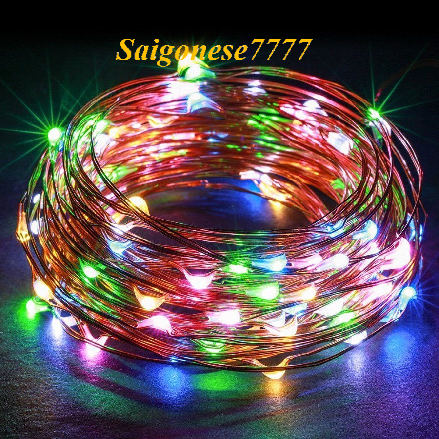 (10 Mét 100 Bóng) Đèn Led Xài Cổng Sạc USB Dây Đèn Đom Đóm Fairy Light Không Chớp Decor Trang Trí Tiệc Cắm Trại Rẻ Đẹp