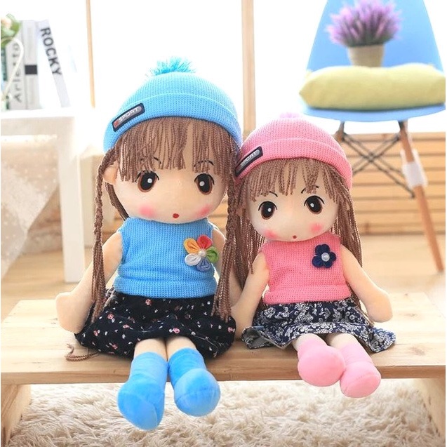 Búp bê mũ len đẹp lung linh cho các bé size 45cm và 60cn
