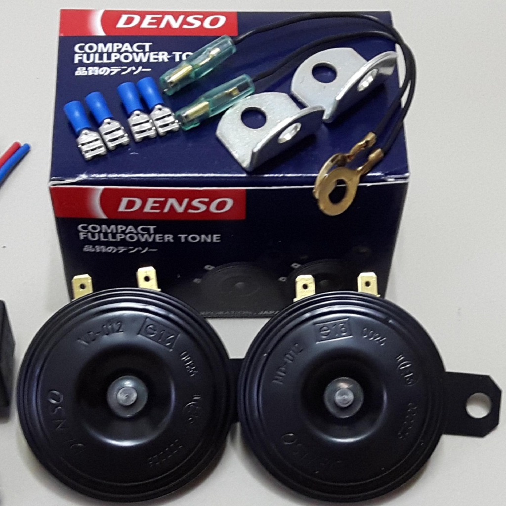 Chính hãng Denso - Kèn Denso dĩa 12v + Tặng Kèm Jack cắm - Made in Indonesia.