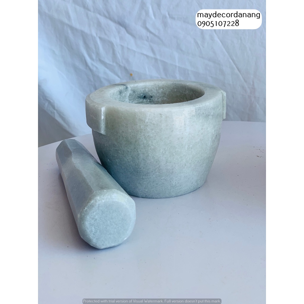 Cối Đá Tự Nhiên Nguyên Khối Dùng Giã Hành Tỏi, Giã Cua, Quết Chả Tiện Lợi Cho Người Dùng, KT 10cm, 12cm, 14cm, 16cm