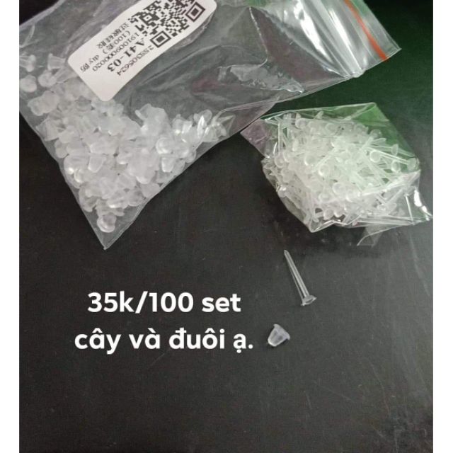 100 set làm bông tai nhựa
