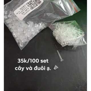 100 set làm bông tai nhựa