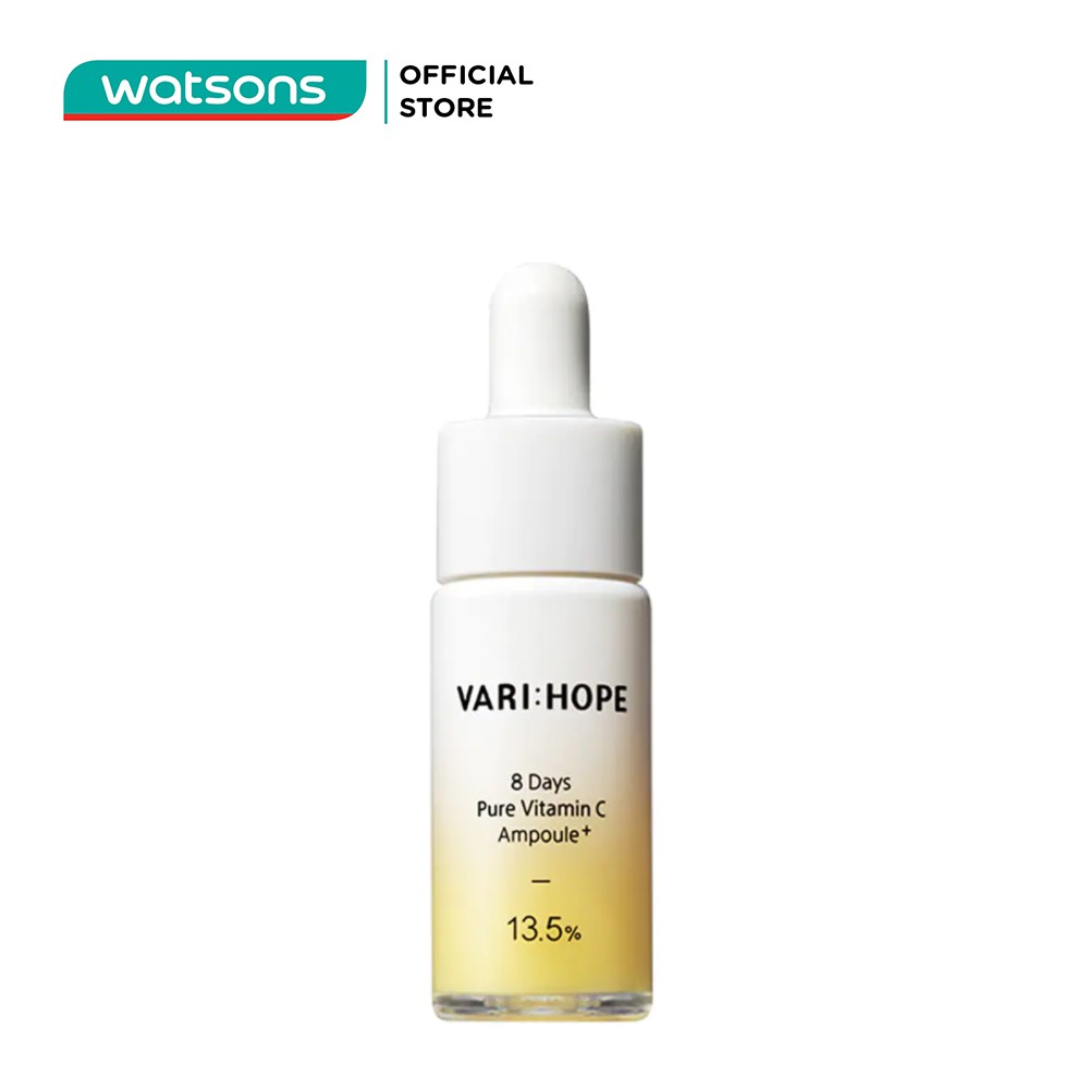 [Mã FMCGMALL -8% đơn 250K] Tinh Chất Varihope 8 Day Pure Vitamin C Ampoule Plus Dưỡng Trắng Da Sau 8 Ngày 15g