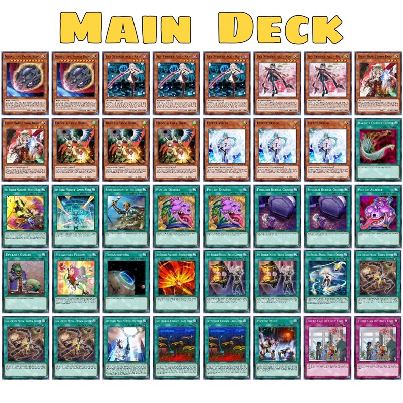 BÀI IN YUGIOH ] DECK SKY STRIKER 55 LÁ