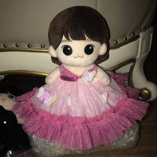 Outfit doll váy doll lông vũ