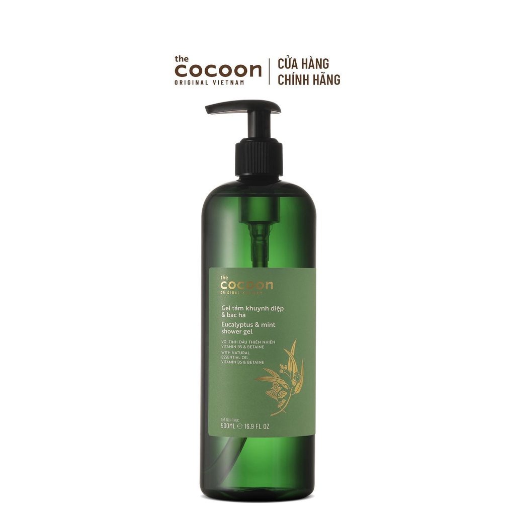 Gel tắm khuynh diệp & bạc hà Cocoon làm sạch và thư giãn 500ml