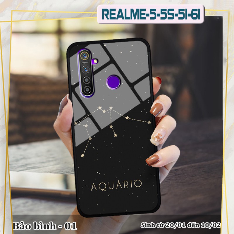 Ốp lưng kính 3D Realme 5i/ 6i cung hoàng đạo