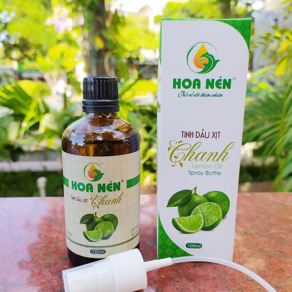 Tinh dầu chanh xịt phòng Hoa Nén100ml _Tinh dầu thiên nhiên giúp khử mùi, diệt khuẩn hiệu quả, an toàn