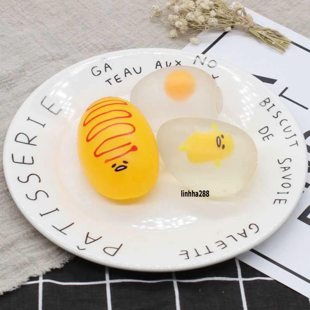 Gudetama Squishy trút giận hình người Bóp Xả Stress Hình Cậu Bé
