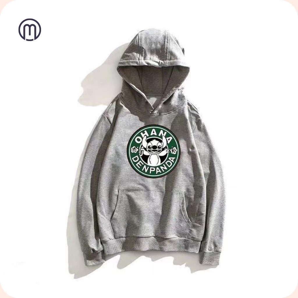 Áo nỉ Hoodie OHANA áo nỉ có mũ lót lông dáng Unisex phong cách Ulzzang hình Stitch