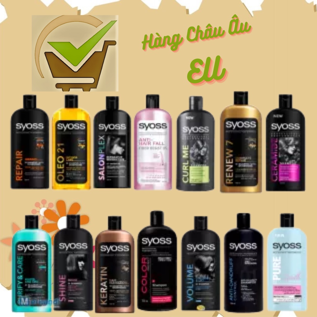 Cặp dầu gội, dầu xả SYOSS nuôi dưỡng, phục hồi tóc hư tổn, khô sơ