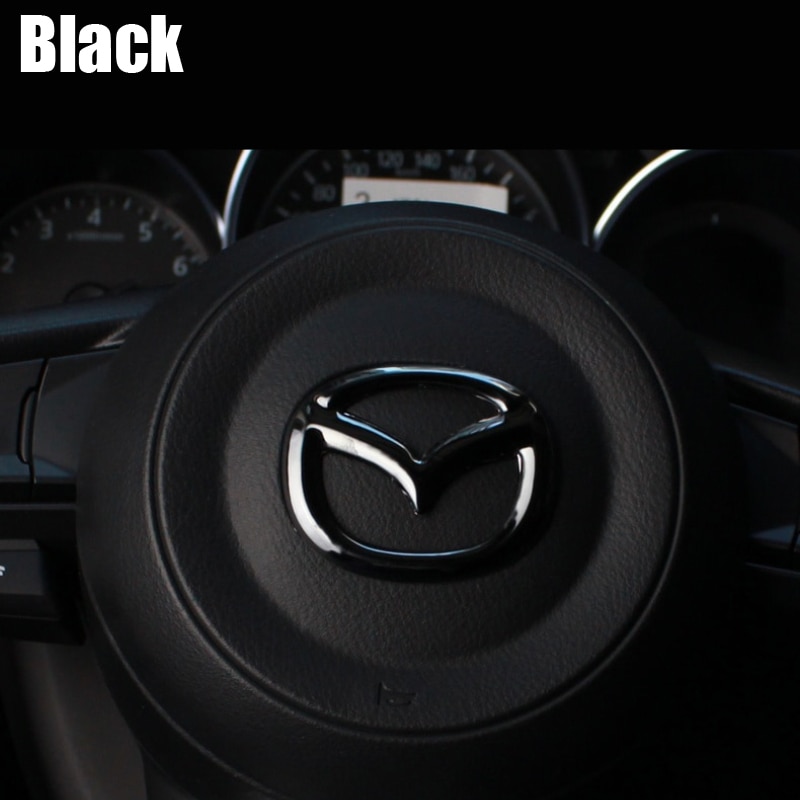 1 Nhãn Dán Logo Màu Đỏ / Xanh Dương / Bạc Cho Vô Lăng Xe Hơi Mazda 2 3 6 CX-4 CX-5 CX-30