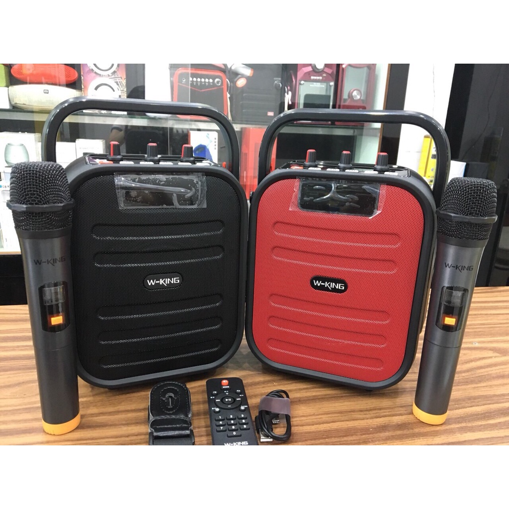 Loa karaoke Bluetooth W-King T5 kèm 1 micro ko dây.