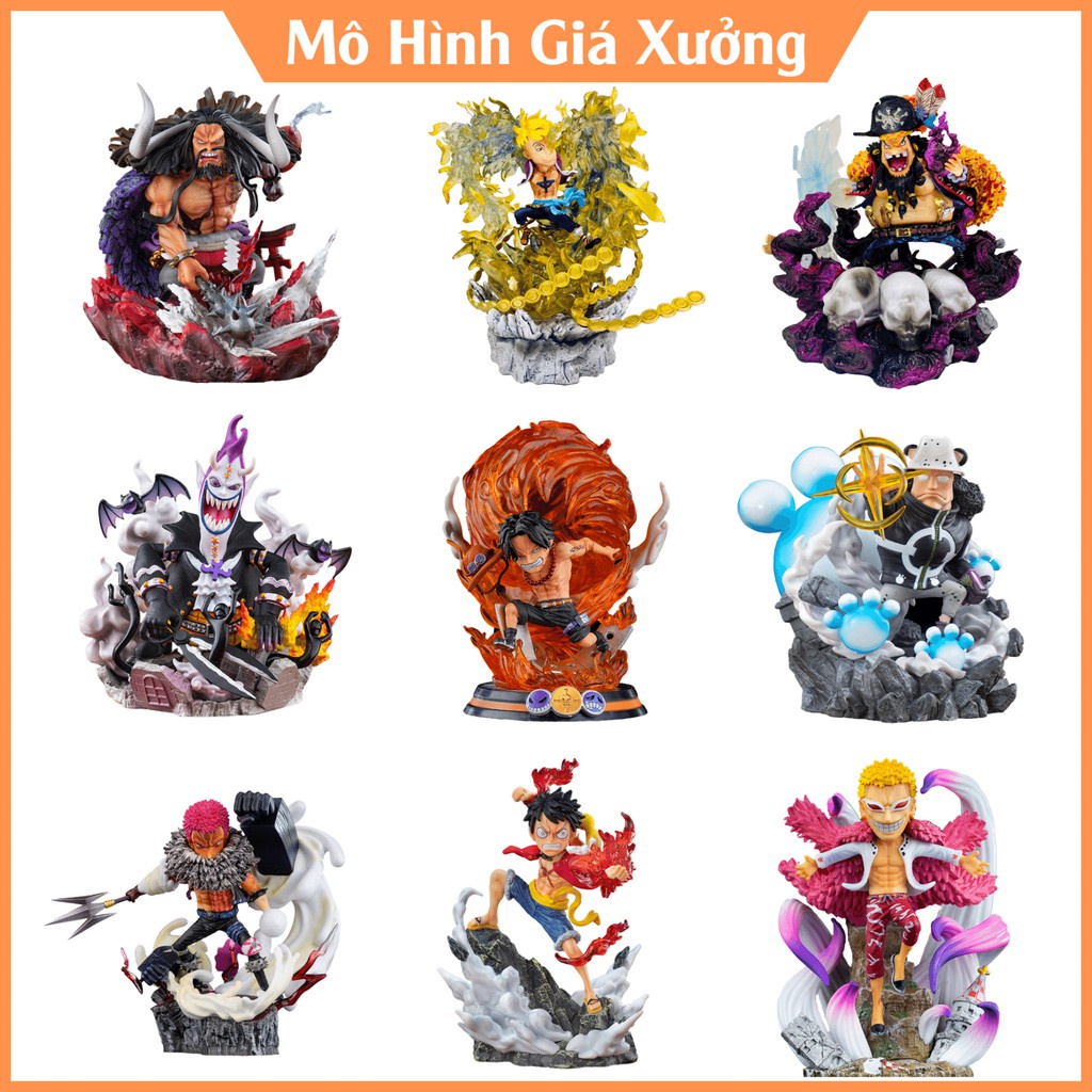 △✣✼Mô hình One Piece Kaido Marco Râu Đen Moria Ace Kuma Katakuri Luffy Doflamingo Cao 13-25cm figure