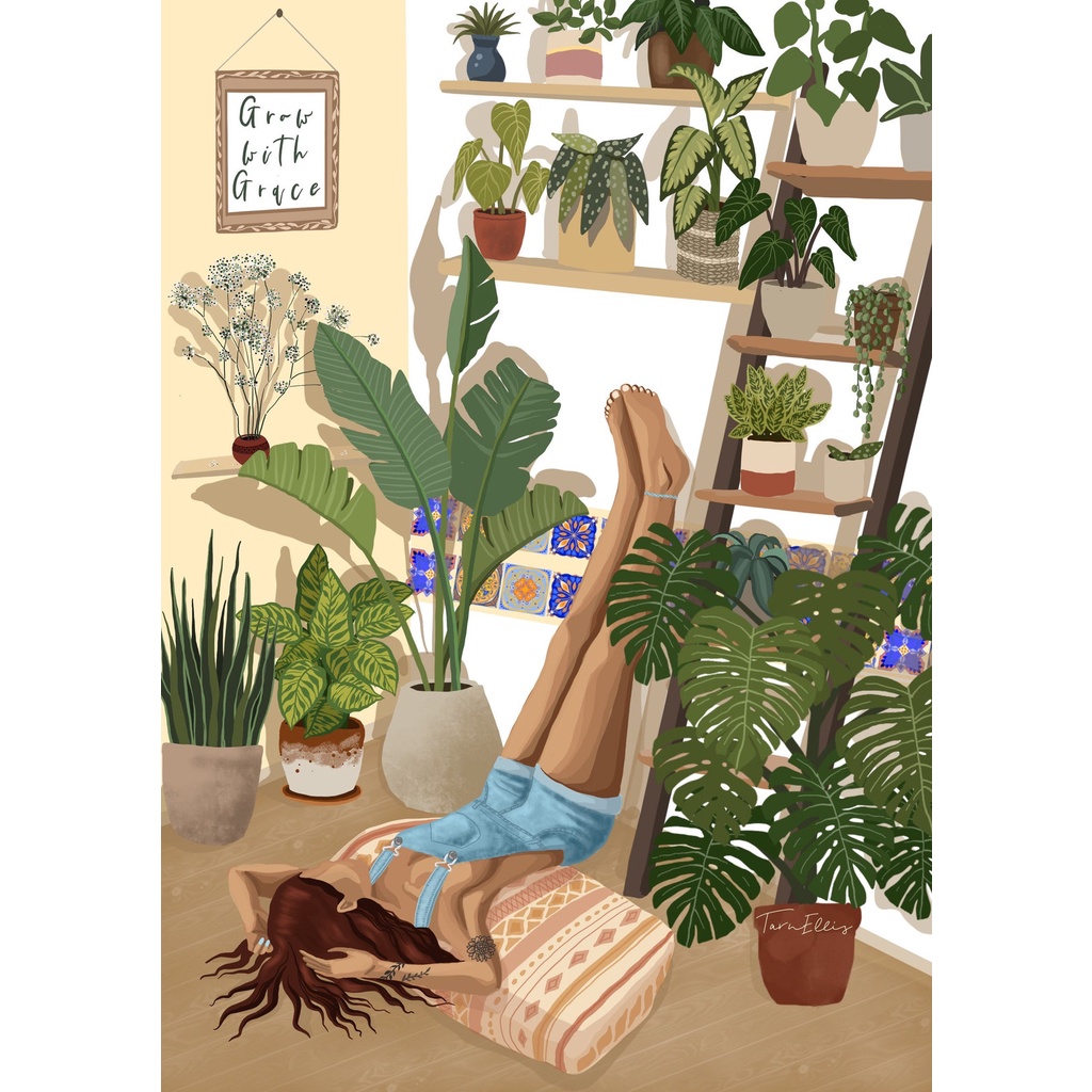 Set  6 tranh 10x15cm bóc dán chủ đề LIFE GIRL