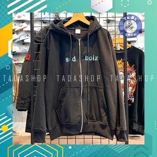 Áo hoodie zip đen oversize Nam Nữ SADBOIZ ảnh thật
