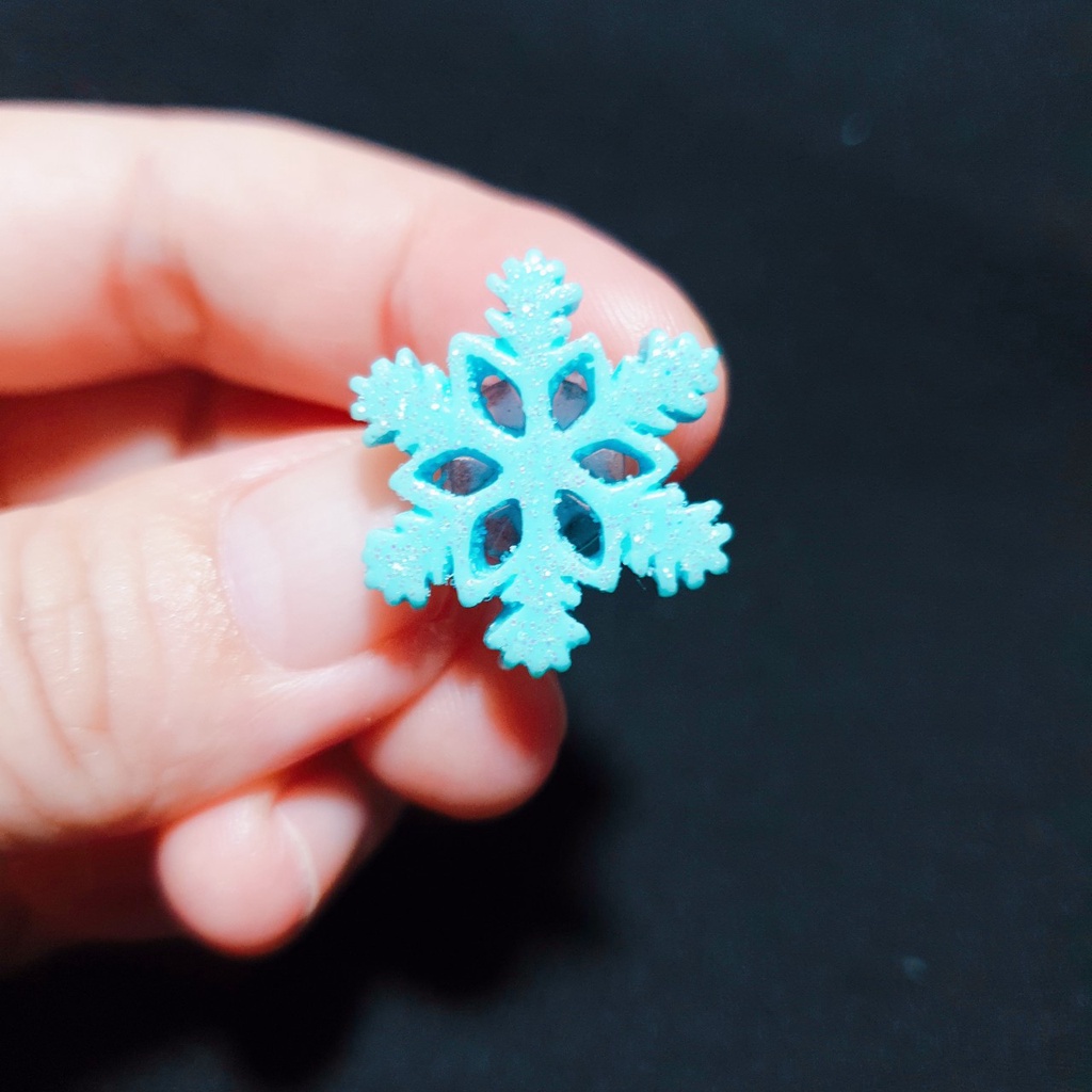 jibbitz gắn sục dép hình bông tuyết có kim tuyến