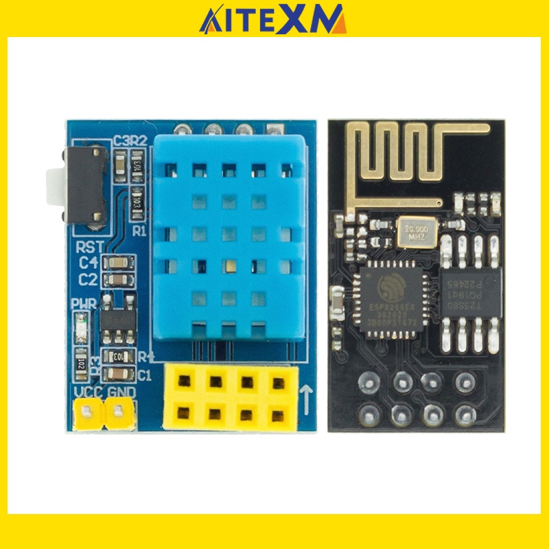 Mô Đun Cảm Biến Độ Ẩm Nhiệt Độ esp8266 ESP-01 ESP-01S DHT11 esp8266 Wifi NodeMCU Thông Minh