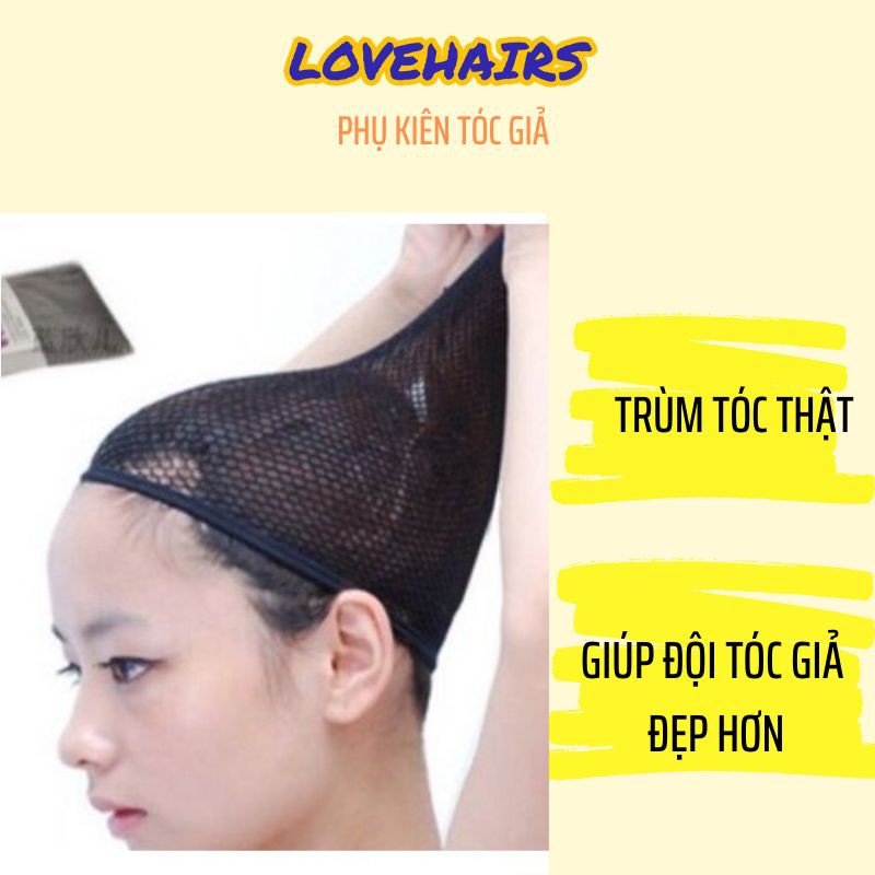 Lưới Trùm Tóc Giả - Loại Tốt Dùng Để Trùm Tóc Thật Trước Khi Đội Tóc - Love Hairs