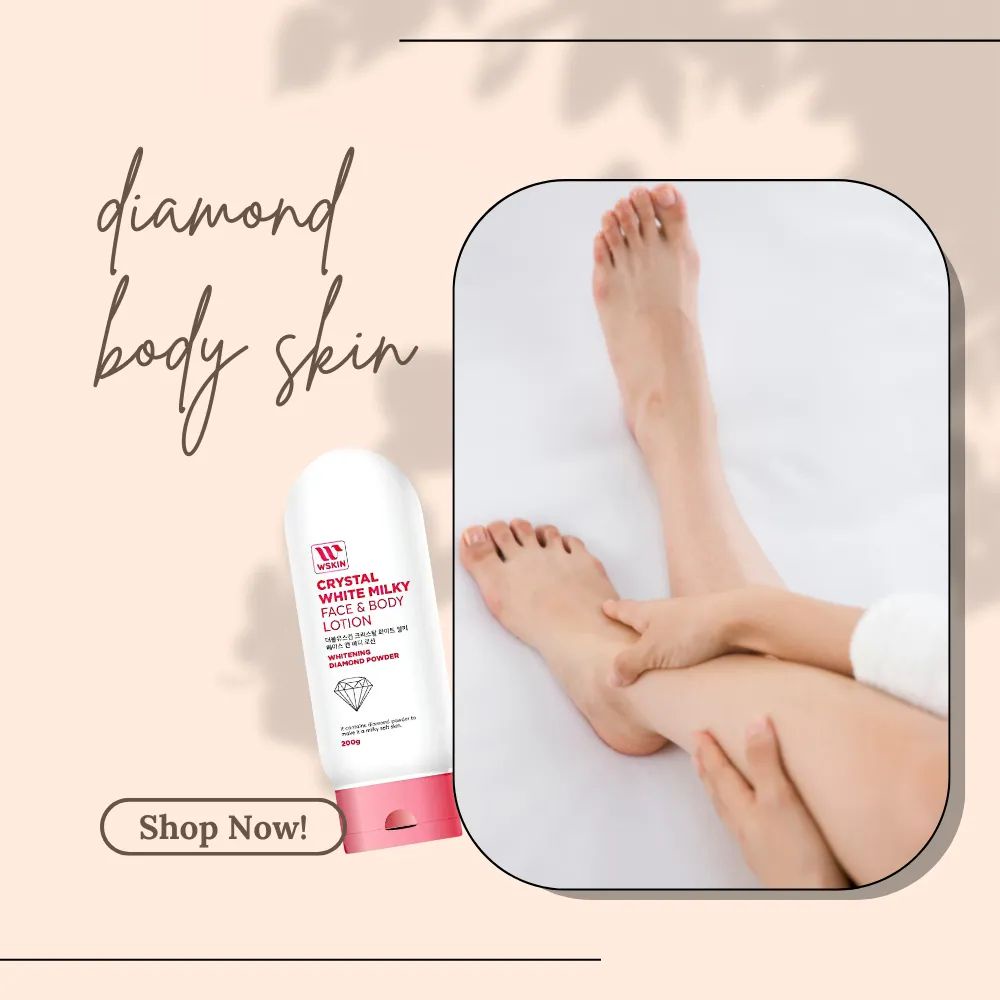 Lotion cao cấp bật tone dưỡng trắng FACE & BODY WSKIN CRYSTAL WHITE MILKY LOTION 200G