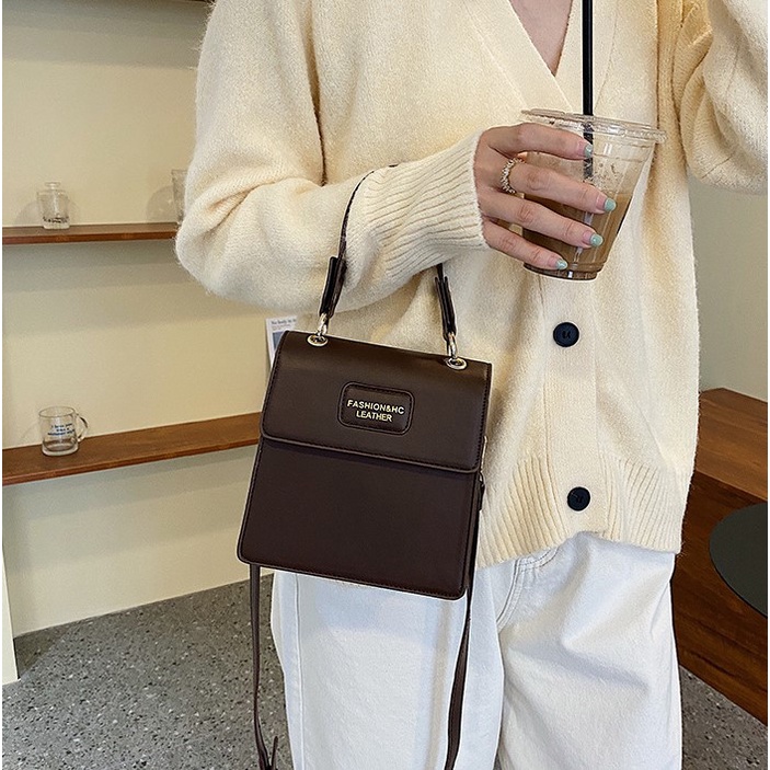 Túi đeo chéo nữ, hình vuông, phong cách vintage, retro - TX021