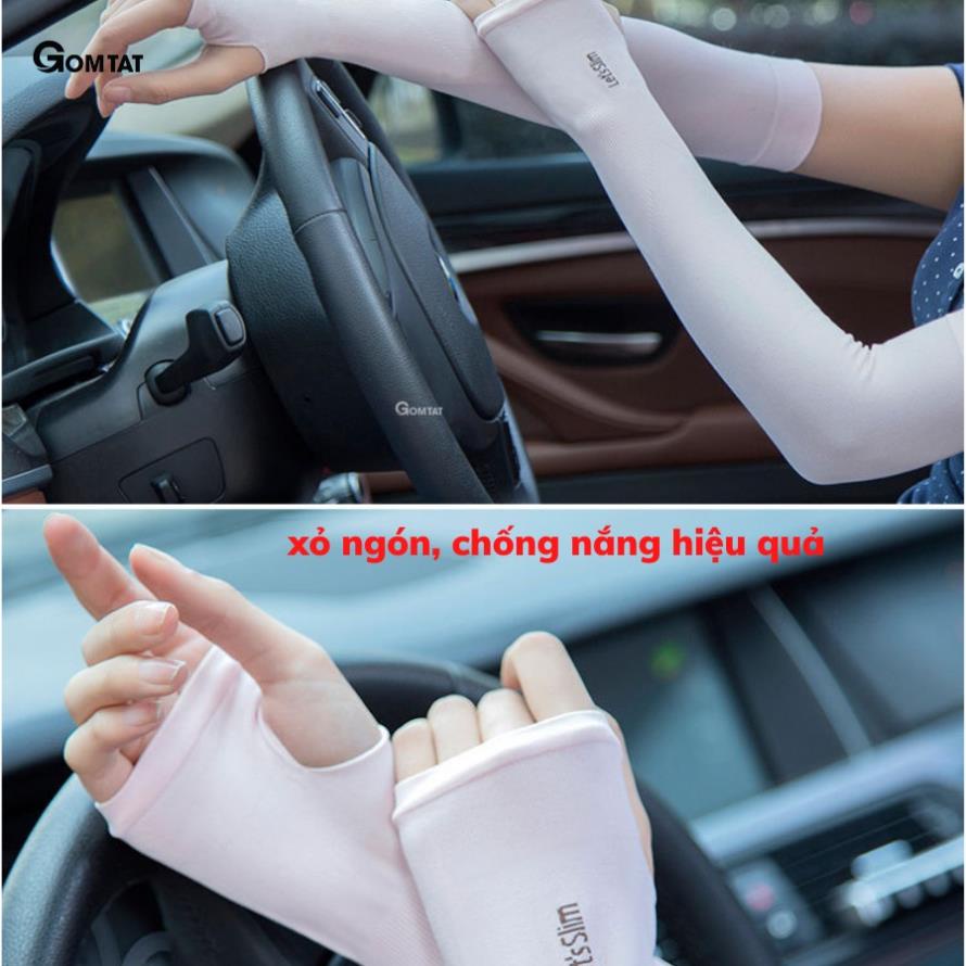 Găng Tay QT609 Chống Nắng Xỏ Ngón Hàn Quốc, Bao Tay Chống Nắng Nam Nữ Chống Tia UV