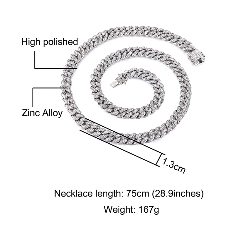 Vòng cổ cuban chain nam nữ libery mặt tròn - Mẫu D010