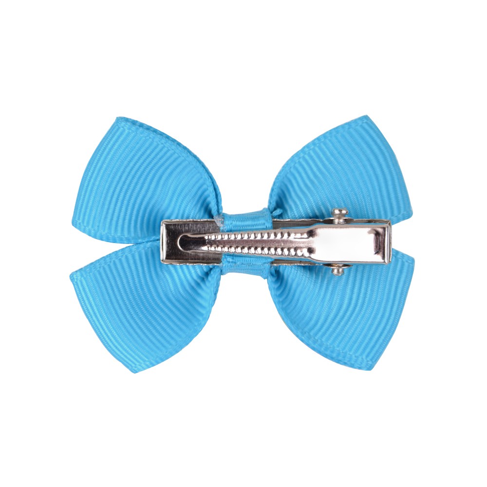 1 Kẹp Tóc Nơ Màu Trơn Dễ Thương Cho Bé Gái