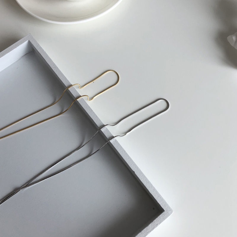 Dây Chuyền Sợi Xích Mảnh Mặt Hình Xương Rắn Thiết Kế Đơn Giản Thời Trang Cao Cấp