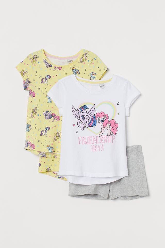 Bộ cotton bé gái hình ngựa pony
