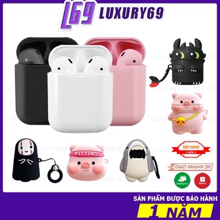 Tai nghe bluetooth không dây Inpods i12 TWS cảm ứng,  Vỏ bảo vệ Bao đựng Case Airpod 1/2