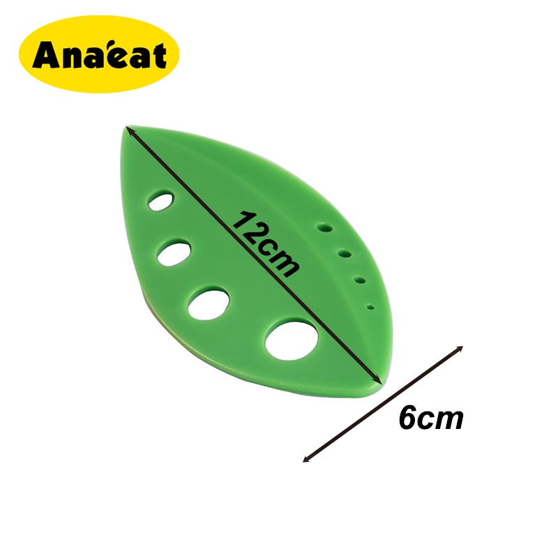 Dụng cụ tước rau ANAEAT bằng nhựa không chứa BPA thiết kế hình lá có lỗ 3 màu tùy chọn