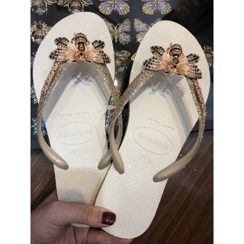 Havaianas viền đế kim tuyến có sẵn nhé