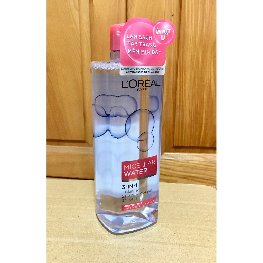 Nước tẩy trang Loreal - L'Oreal Paris 3-in-1 Micellar Water 400ml