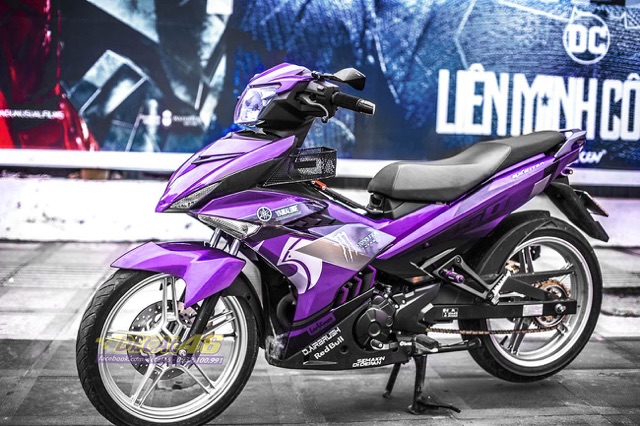 Tem trùm xe exciter 150 mẫu tím