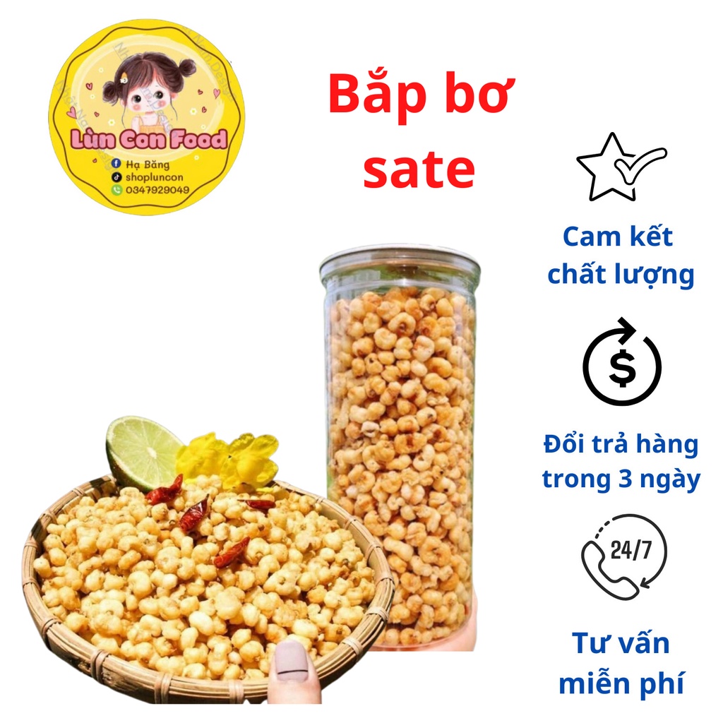 BẮP BƠ SATE  HŨ PET 400GR - Lùn Con Food