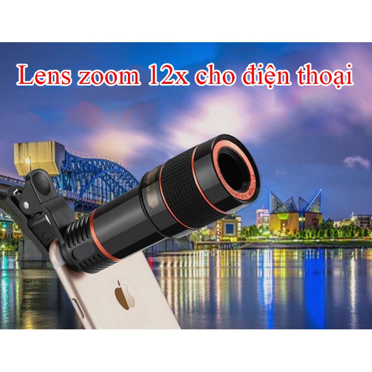 [Freeship toàn quốc từ 50k] Lens zoom 12x cho điện thoại