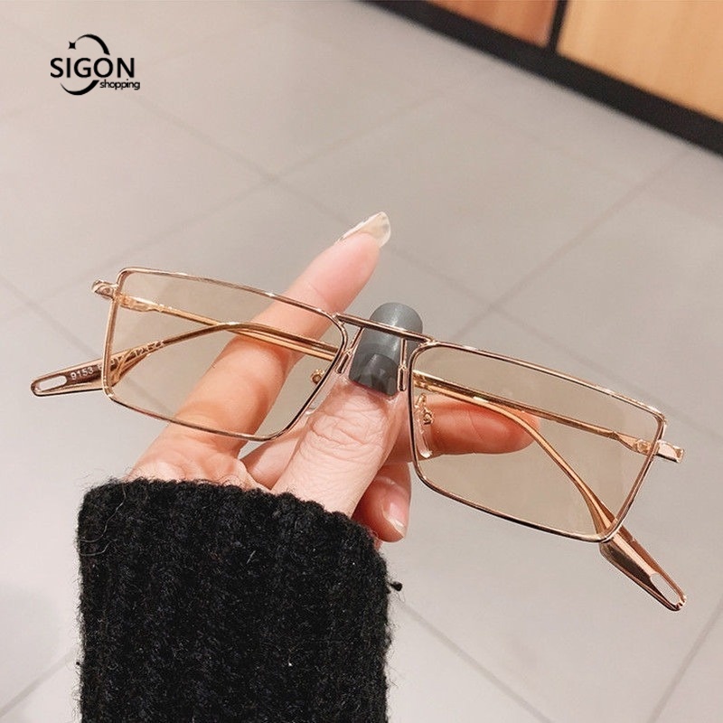 Kính Mát Gọng Chữ Nhật Chống Tia Uv400 Thời Trang Dành Cho Các Cặp Đôi