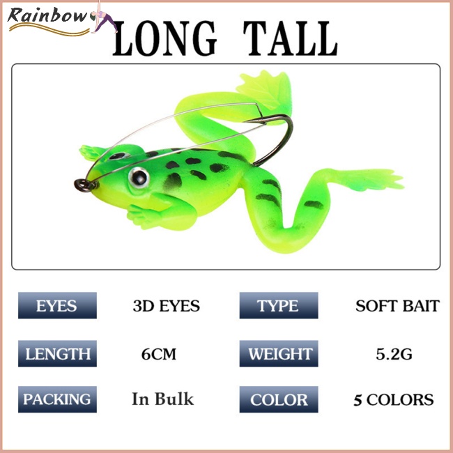 Mồi Câu Cá Giả Hình Con Ếch Mềm Mại 5.2g / 6cm