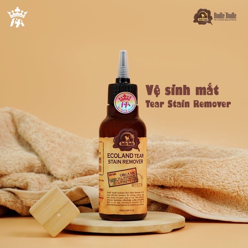 [ 120ml ] Trọn bộ Nhỏ mắt - Vệ sinh tai - Vệ sinh mắt - Xịt miệng cho cún Budle’Budle