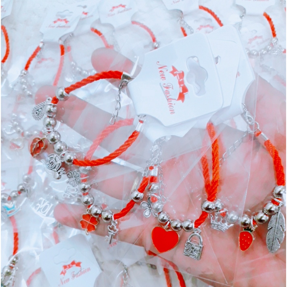 Sỉ 1 set 10 vòng tay charm sơn giá 80k