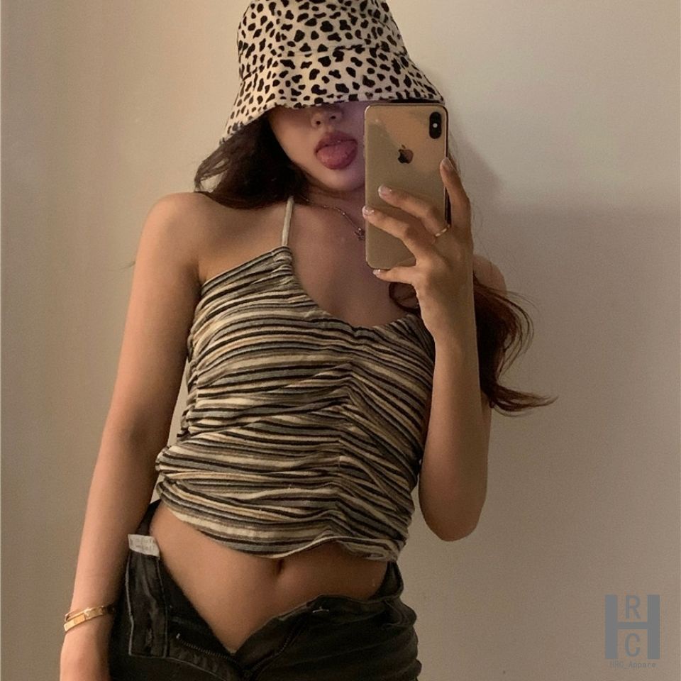 💗✨Áo Lửng Hai Dây Họa Tiết Kẻ Sọc Thời Trang Mùa Hè Quyến Rũ Cho Nữ✨✨✨ | BigBuy360 - bigbuy360.vn