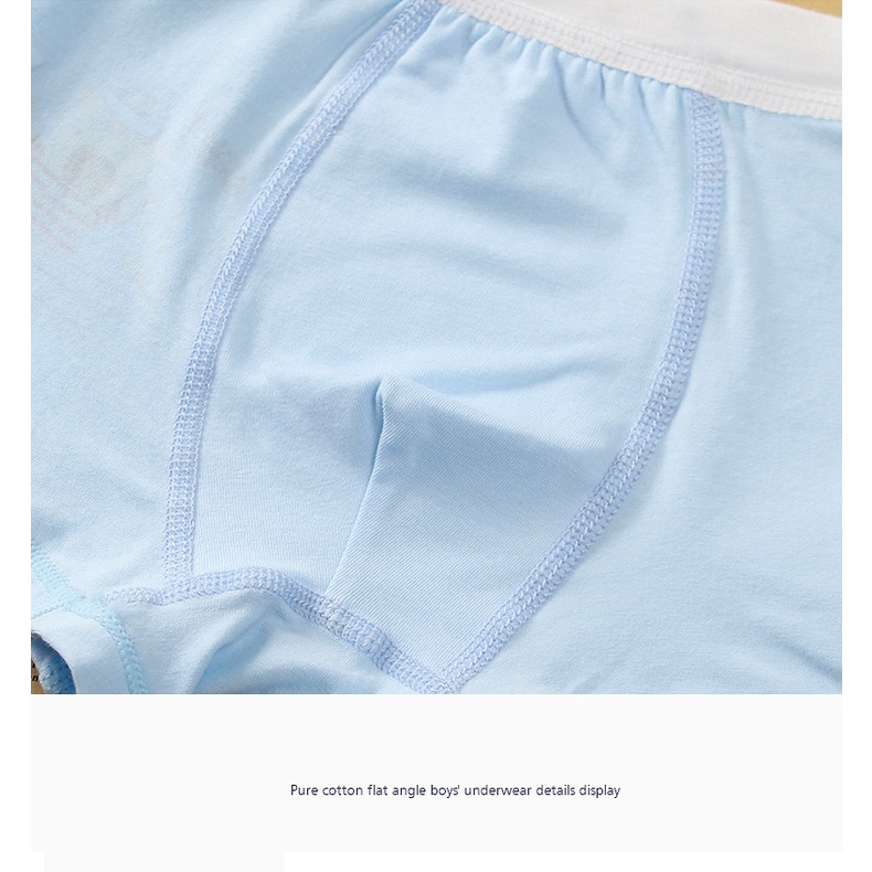 Bộ 4 Quần Lót Boxer 95% cotton In Hình Hoạt Hình Và Gấu Dễ Thương Cho Bé Trai 2-12 Tuổi