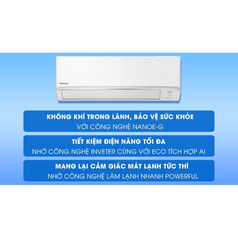 Máy lạnh 2 chiều Panasonic Inverter 1 HP CU/CS-YZ9WKH-8 Chỉ Bán Tại Thái Bình