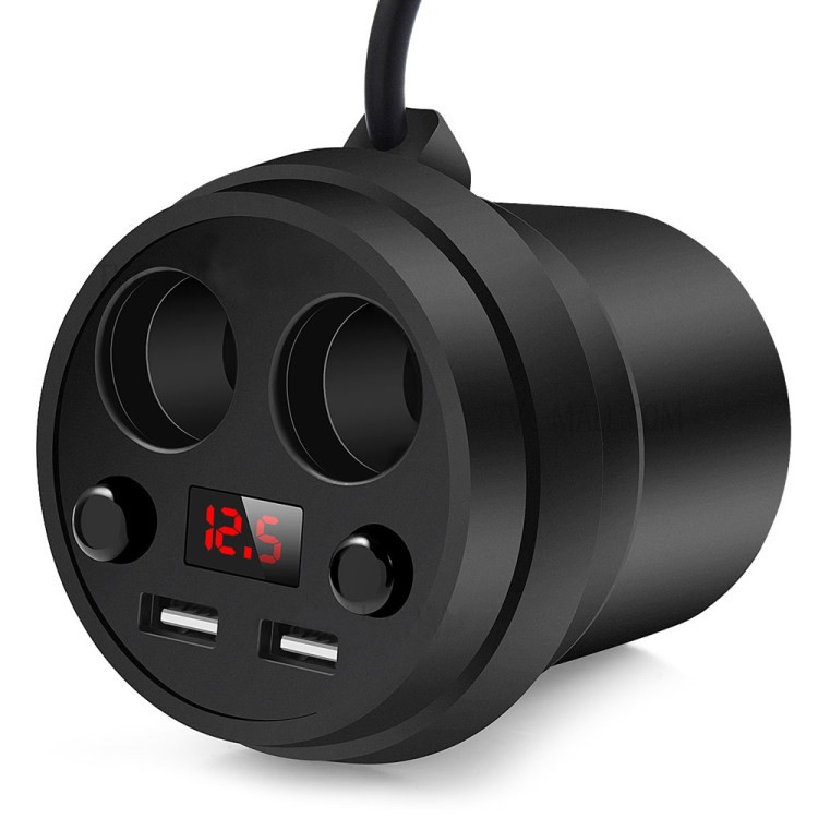 Bộ Chia Tẩu Sạc Và 2 Cổng USB Car Charger 2 USB PORTS Cao Cấp Trên Ô Tô